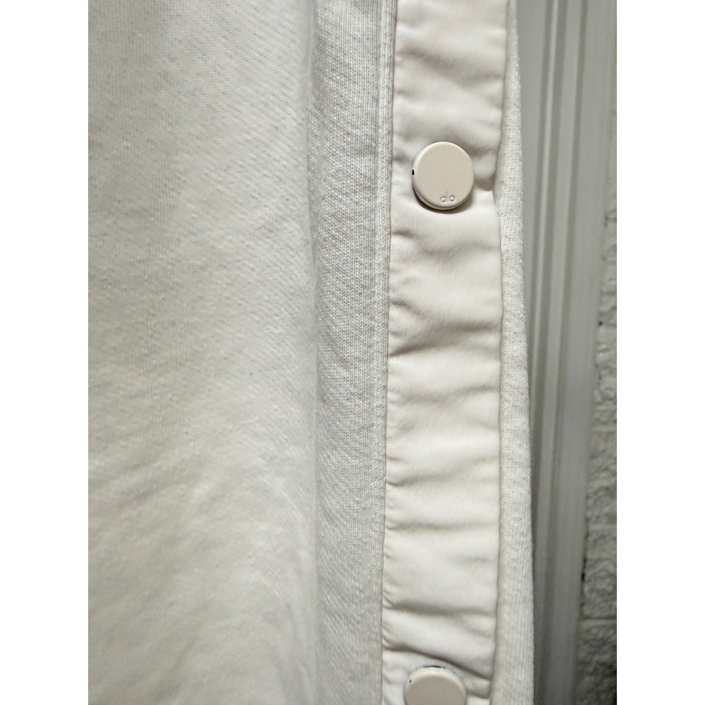 Alo Yoga Courtside Tearaway Snap Pants White Ivory S/M - Picture 3 of 4
